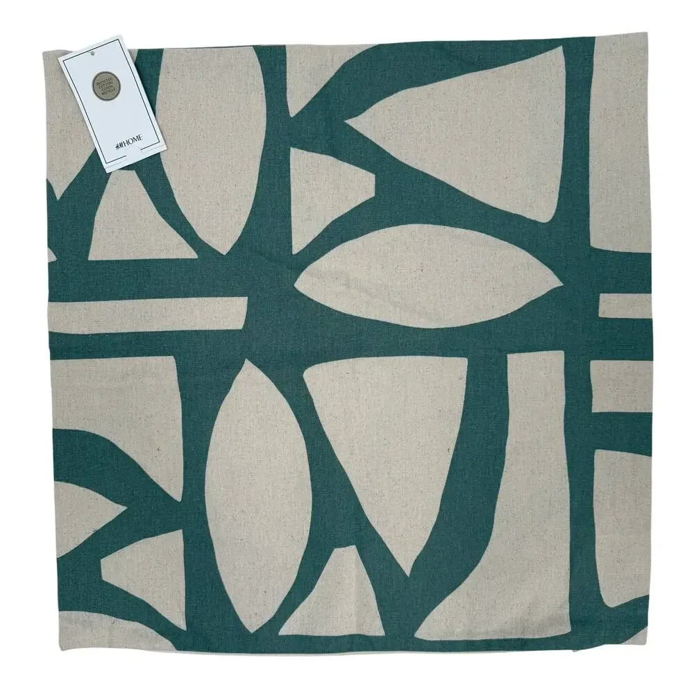 H&M Home Pillowcase 20”x20” NWT Recycled Cotton Conscious  Decor Abstract Zipper